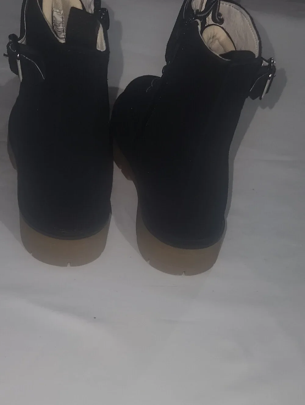 Dream Pairs Black Lace-Up Faux Suede Ankle Boots Toddler Girls Size 13